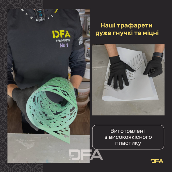 Трафарет DFA Бордюр, для штукатурки і фарби 0,3-1мм (B00001) B00001 фото