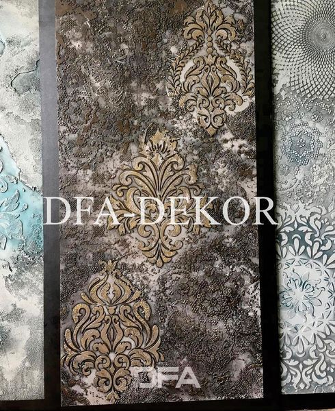 Трафарет для декору DFA Королівський Дамаск 2, для шпаклівки і фарби, 0,3-1мм (D00002) D00002 фото