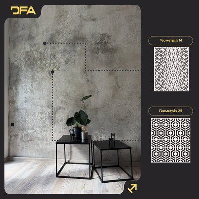 Трафарети Геометрія в наборі DFA 2 шт. &ndash; Ідеальні лінії та чіткий результат 0.3-1 мм (N00199) N00199 фото