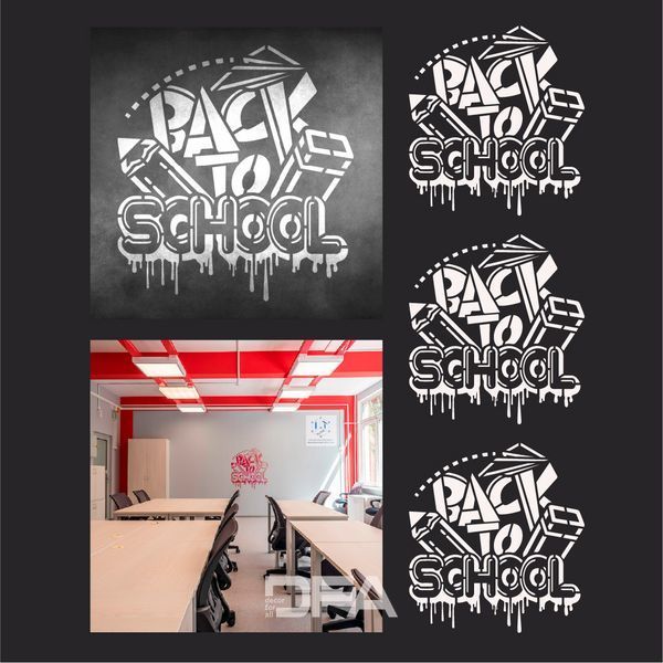 Трафарет DFA &laquo;Back to School&raquo; &ndash; легко створюйте веселий і навчальний декор 0.3-1 мм (E00079) E00079 фото