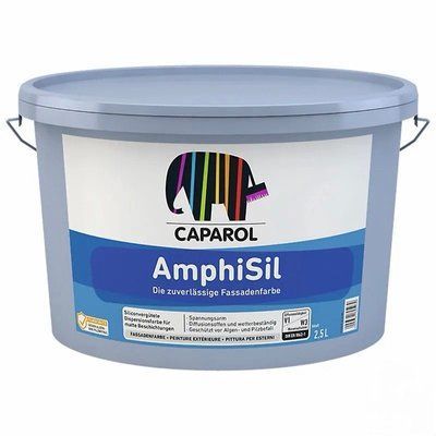 Краска фасадная дисперсионная, усиленная силиконом AmphiSil База 1, 2.5 л. 750191 фото