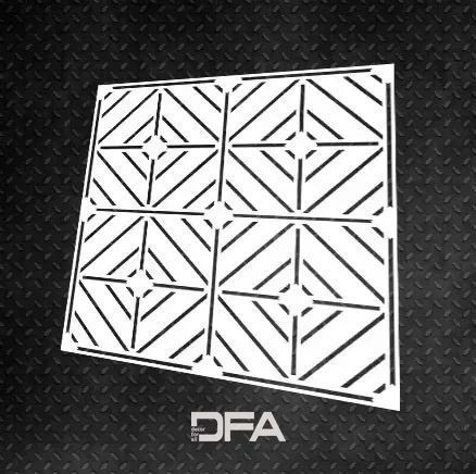 Сучасний інтерʼєр з геометричним орнаментом DFA для декоративної штукатурки 0.3-1 мм (G00073-d) G00073-d фото
