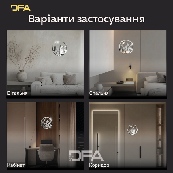 Дзеркальні Тюльпани в колі DFA &ndash; Стильний декор для візуального розширення кімнати (YA00061) YA00061_S фото