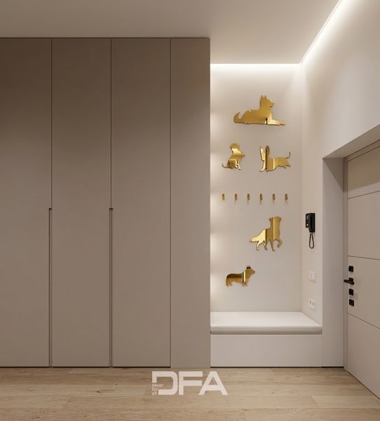 Настінний дзеркальний декор Песики DFA: додайте вашій оселі драйву та вірного затишку 5 шт/10 шт/15 шт YA00062-G фото