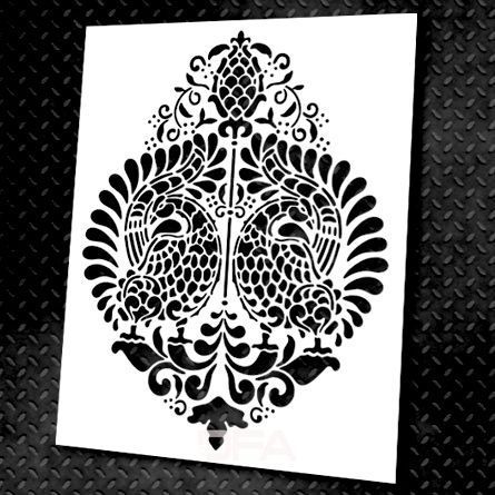Трафарет для декора DFA Королевский Дамаск, для шпатлевки и краски,0,3-1мм (D00022) D00022 фото