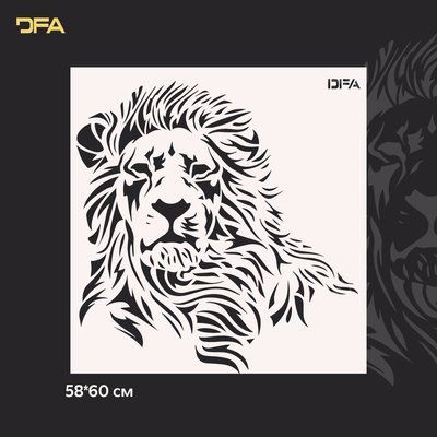 Трафарет Лев DFA тварини для стін для штукатурки та фарби 0.3-1 мм (J00055) J00055 фото