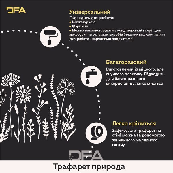 Трафарет DFA Кролик с растительным орнаментом – обаяние и природа в вашем интерьере 0.3-1 мм (P00174) P00174 фото Трафарет DFA Кролик с растительным орнаментом – обаяние и природа в вашем интерьере 0.3-1 мм (P00174) P00174 фото