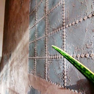 Просте рішення для стильного інтерʼєру &ndash; трафарет DFA з квадратним орнаментом 0.3-1 мм (K00011-d) K00011-d-2 фото