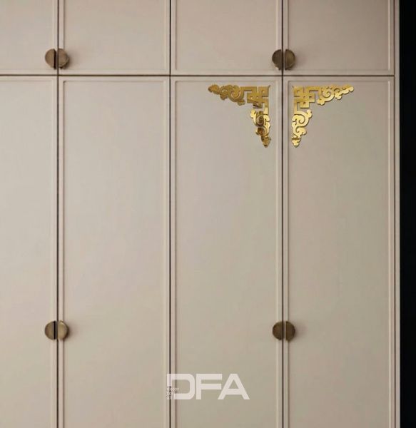 Элегантный акцент: Зеркальный угловой узор DFA для вашего интерьера, 2 шт/4 шт (YA00029) YA00029-G фото