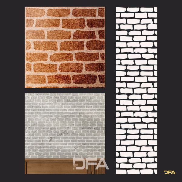 Трафарет DFA Фасадные Кирпич трафарет для штукатурки 1 мм 49х76 (F00010) F00010 фото