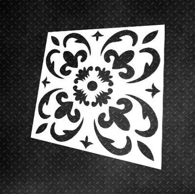 Качественный трафарет для декора DFA квадратный узор, для шпатлевки и краски, 0,3-1мм (K00050) K00050 фото