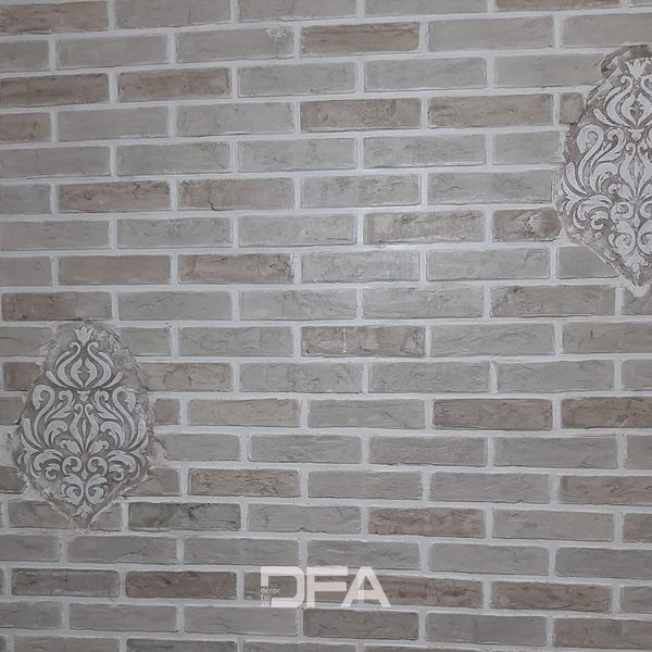 DFA Трафарет Фасадні Цеглини багаторазовий для декоративної штукатурки 1мм 39*78 6х25 + в подарунок цегла 25х6,5 (F00001) F00001 фото
