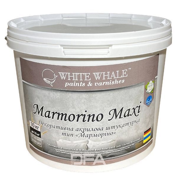 Готовий набір для декору стін - Marmorino Maxi 10 кг, stucco primer 1.4x2 кг, щітка 100 ліній, лак Acrylic lacguer mat 1л NT00007 фото