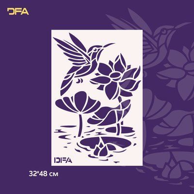 Трафарет Пташка DFA тварини для стін для штукатурки та фарби 0.3-1 мм (J00053) J00053 фото