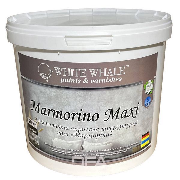 Готовый набор для декора стен - Marmorino Maxi 20 кг, stucco primer 4 кг, щетка 100 линий, лак Acrylic lacguer mat 2,5л NT00008 фото