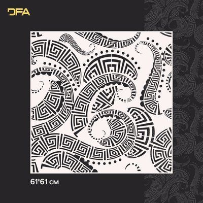 Трафарет DFA Квадратный узор для штукатурки и краски 0.3-1 мм (K00114) K00114 фото