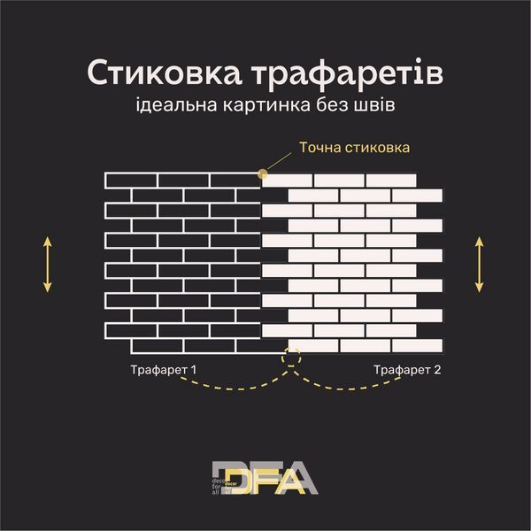 Трафарет DFA Фасадні Цегла 4мм багаторазовий для декоративної штукатурки 92*91 (F00009) F00009-2 фото